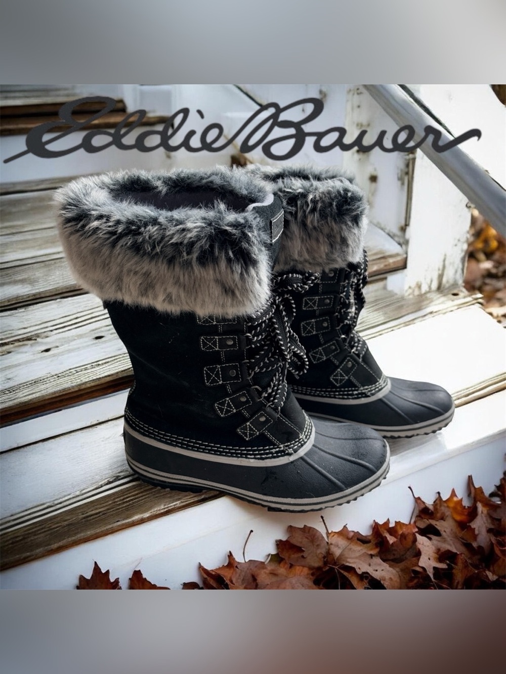 Eddie Bauer Originals Hunt Pac Boots Black & Gray